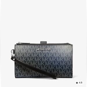 NWT Michael Kors Jet Set Large Ombré Signature Logo Wristlet